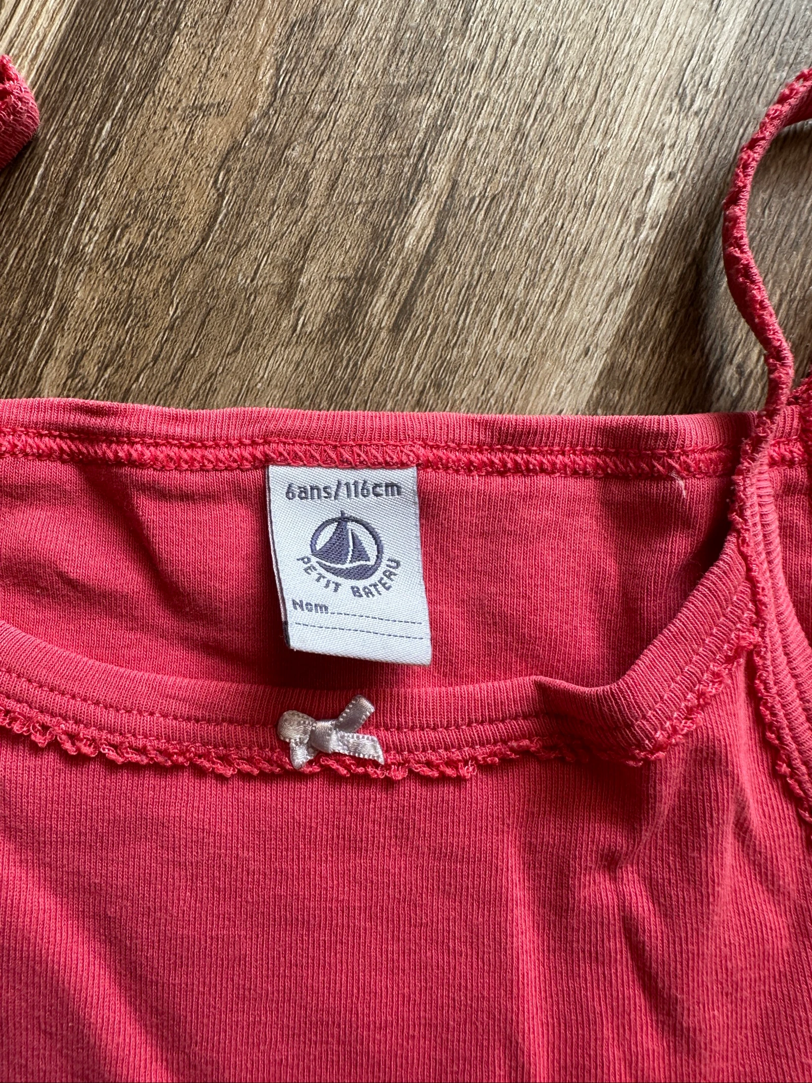 Regata rosa Petit Bateau menina – 6 anos / 116 cm – photo 2